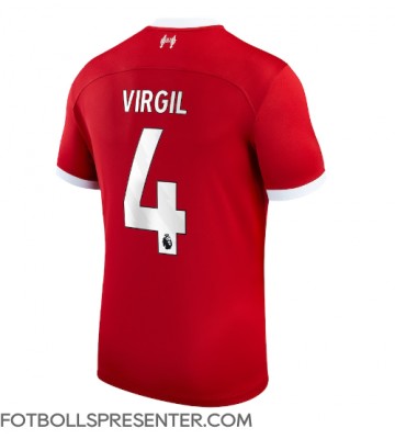 Liverpool Virgil van Dijk #4 Hemma Matchtröja 2023-24 Kortärmad